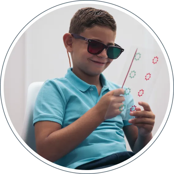 Child color vision eye test